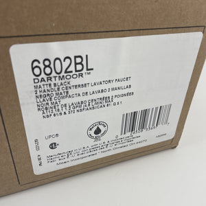 Moen 6802BL Dartmoor Two-Handle High Arc Bathroom Faucet - Matte Black