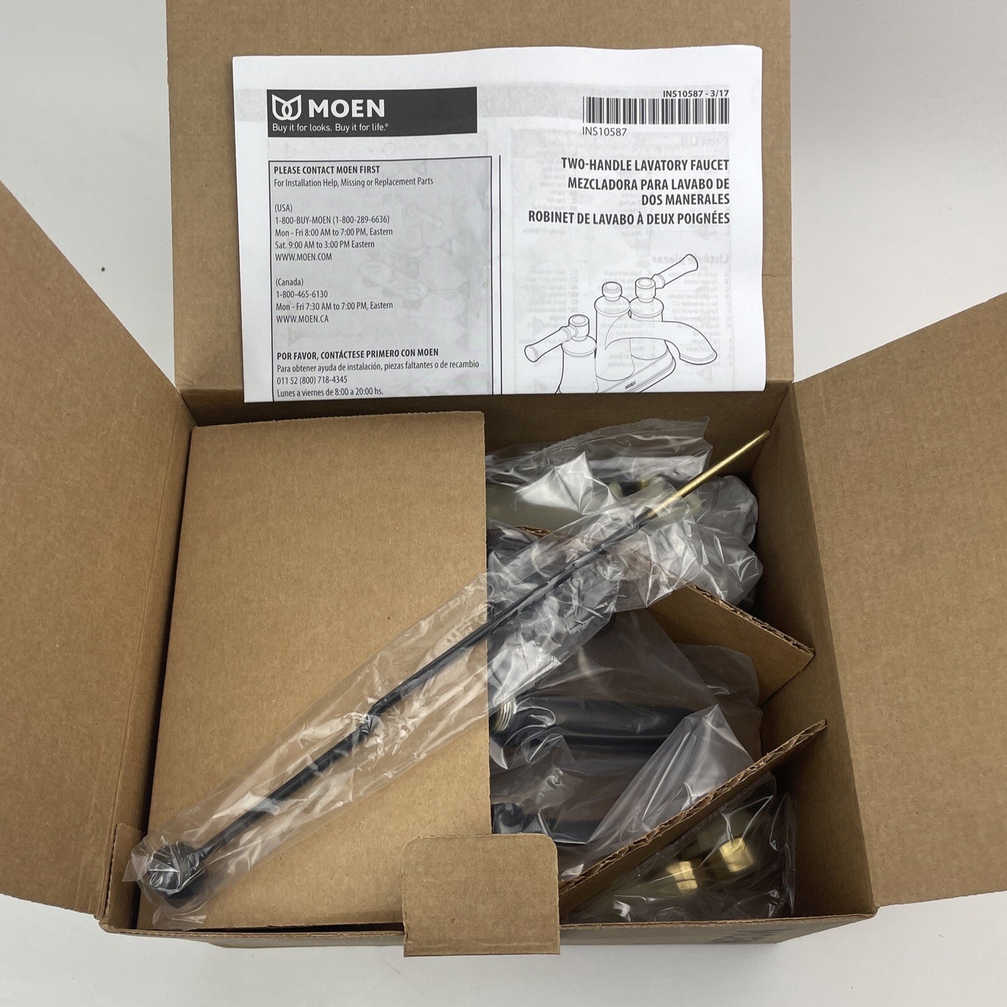 Moen 6802BL Dartmoor Two-Handle High Arc Bathroom Faucet - Matte Black