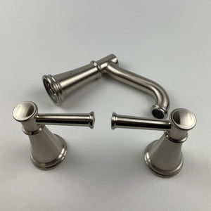 (READ) Moen T6405BN Belfield Two-Handle High Arc Bathroom Faucet Brushed Nickel