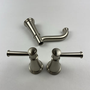 (READ) Moen T6405BN Belfield Two-Handle High Arc Bathroom Faucet Brushed Nickel