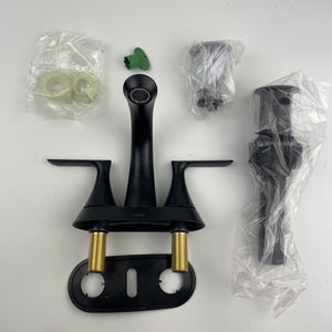 Moen 84515BL Findlay 4 in. Centerset Double-Handle Bathroom Faucet - Matte Black