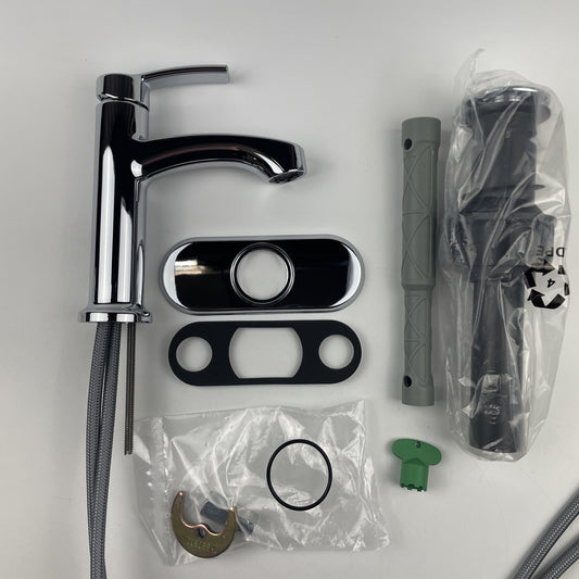 Moen 84484 Laken One-Handle Single Hole Bathroom Faucet - Chrome