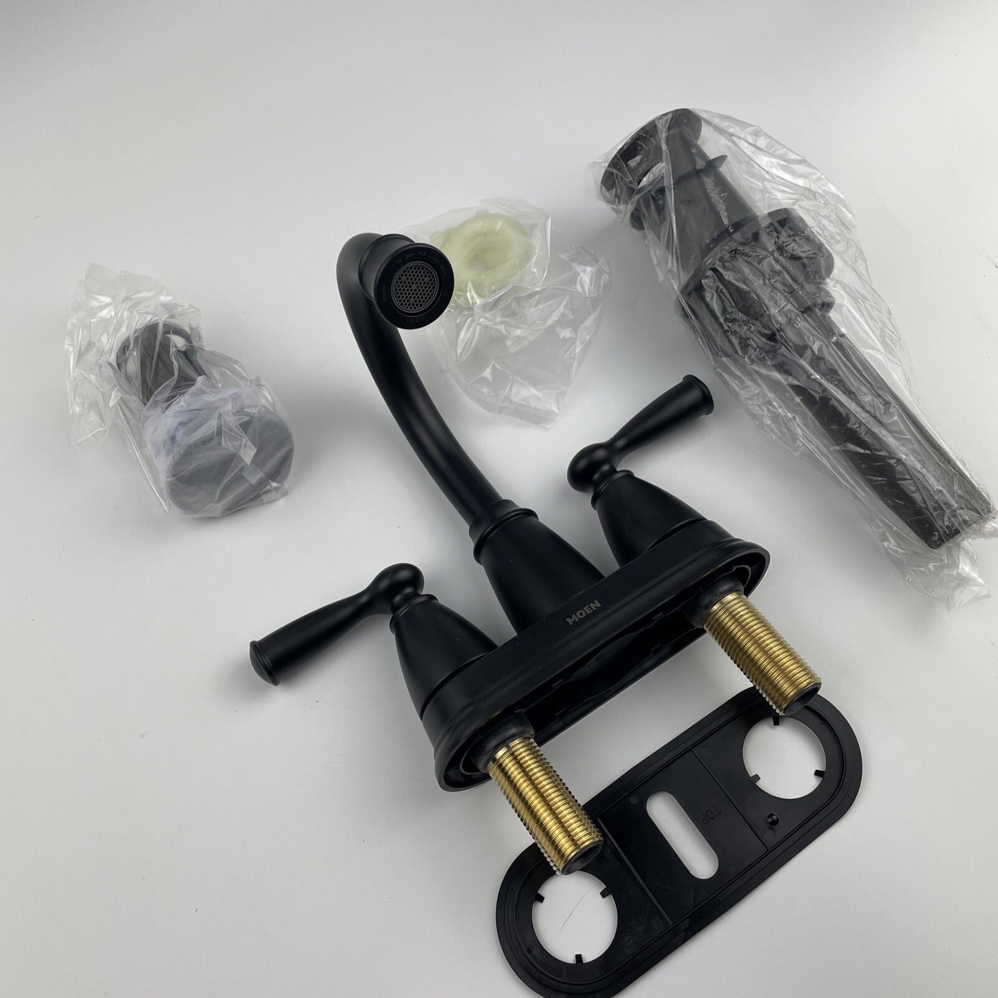 Moen 84943BL Banbury Two-Handle High Arc Bathroom Faucet - Matte Black