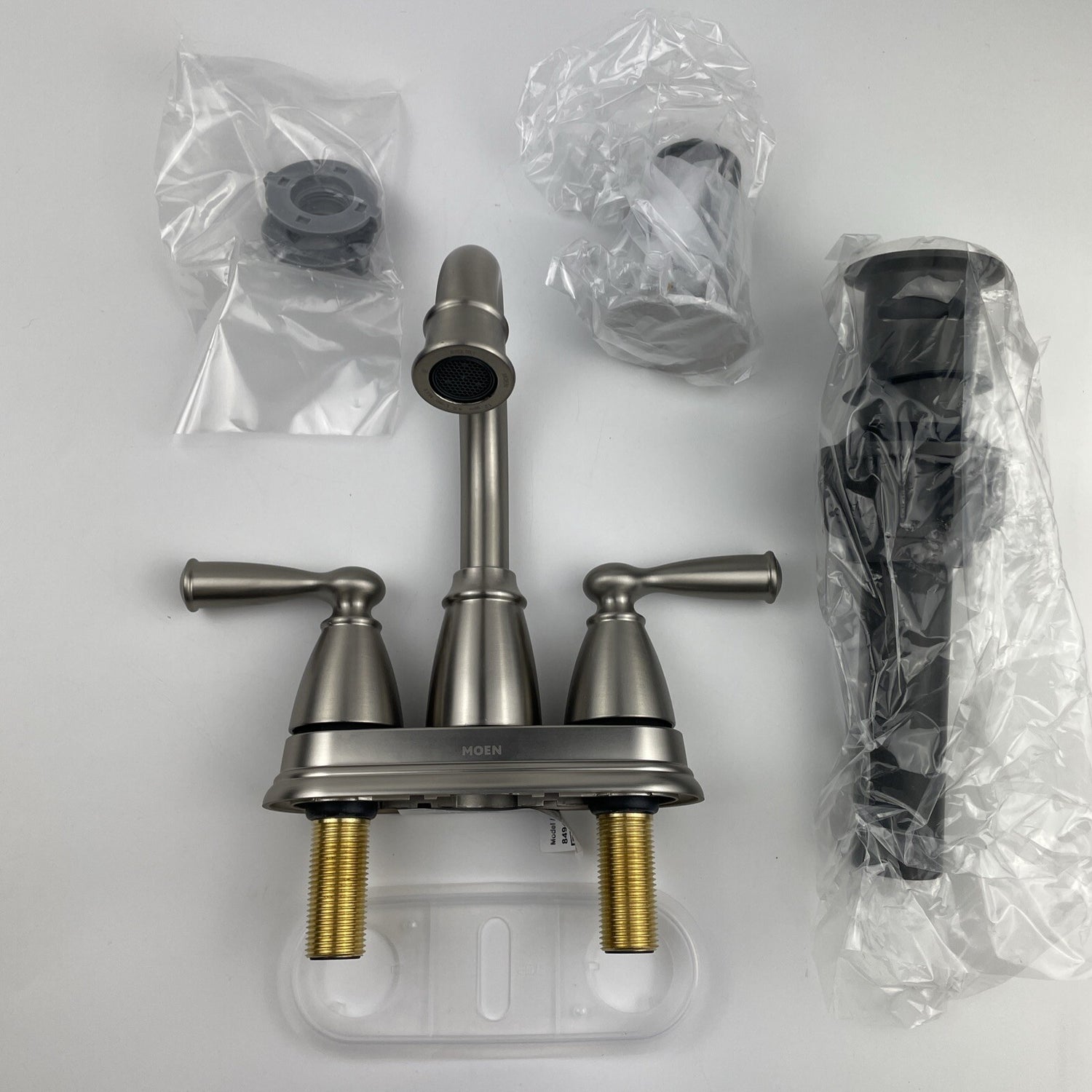 Moen 84943SRN Banbury Centerset Two-Handle Bathroom Faucet - Brushed Nickel