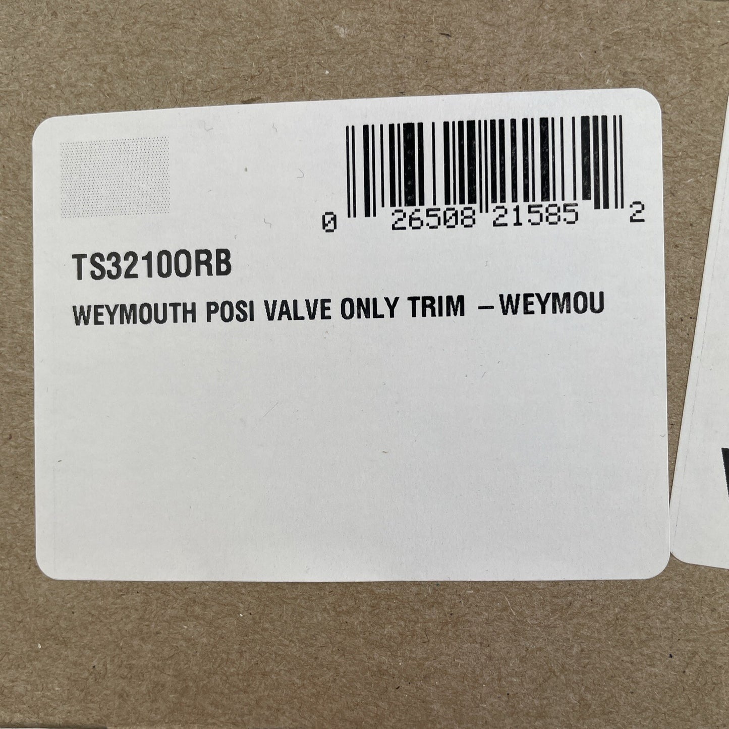Moen TS3210ORB Weymouth PosiTemp Shower Faucet Trim Valve - Oil Rubbed Bronze