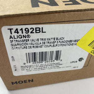 Moen T4192BL Align 3-Function Transfer Modern Valve Trim Kit - Matte Black