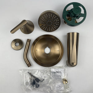 Moen 82518BZG Findlay 1-Handle 6-Spray Tub & Shower Faucet w/Valve Bronzed Gold