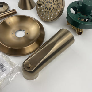 Moen 82518BZG Findlay 1-Handle 6-Spray Tub & Shower Faucet w/Valve Bronzed Gold