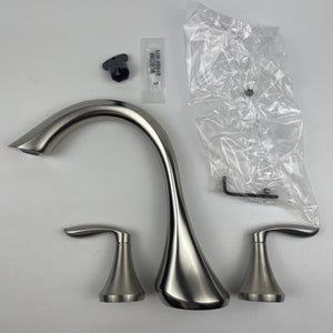 Moen T943BN Eva Two-Handle High Arc Roman Tub Faucet Trim Kit Brushed Nickel