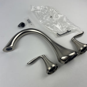 Moen T943BN Eva Two-Handle High Arc Roman Tub Faucet Trim Kit Brushed Nickel