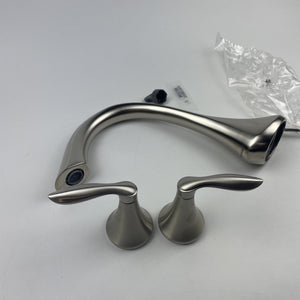 Moen T943BN Eva Two-Handle High Arc Roman Tub Faucet Trim Kit Brushed Nickel