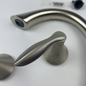 (READ)Moen T943BN Eva 2-Handle High Arc Roman Tub Faucet Trim Kit Brushed Nickel