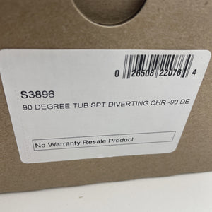 Moen S3896 90 Degree Diverter Tub Spout 7-1/4in Slip-Fit Chrome
