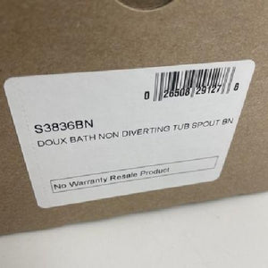 (READ) Moen S3836BN Doux Non-Diverter Slip-Fit Tub Spout Brushed Nickel