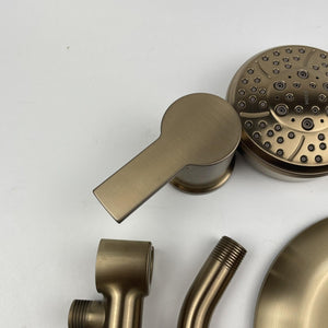 (READ) Moen 82618BZG Meena Posi-Temp 4-Spray Tub & Shower Combo Bronzed Gold
