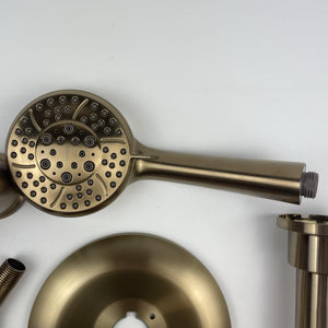 (READ) Moen 82618BZG Meena Posi-Temp 4-Spray Tub & Shower Combo Bronzed Gold