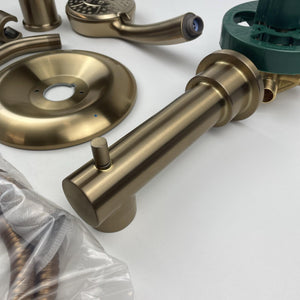 Moen 82618BZG Meena Posi-Temp 4-Spray Tub & Shower Combo Bronzed Gold