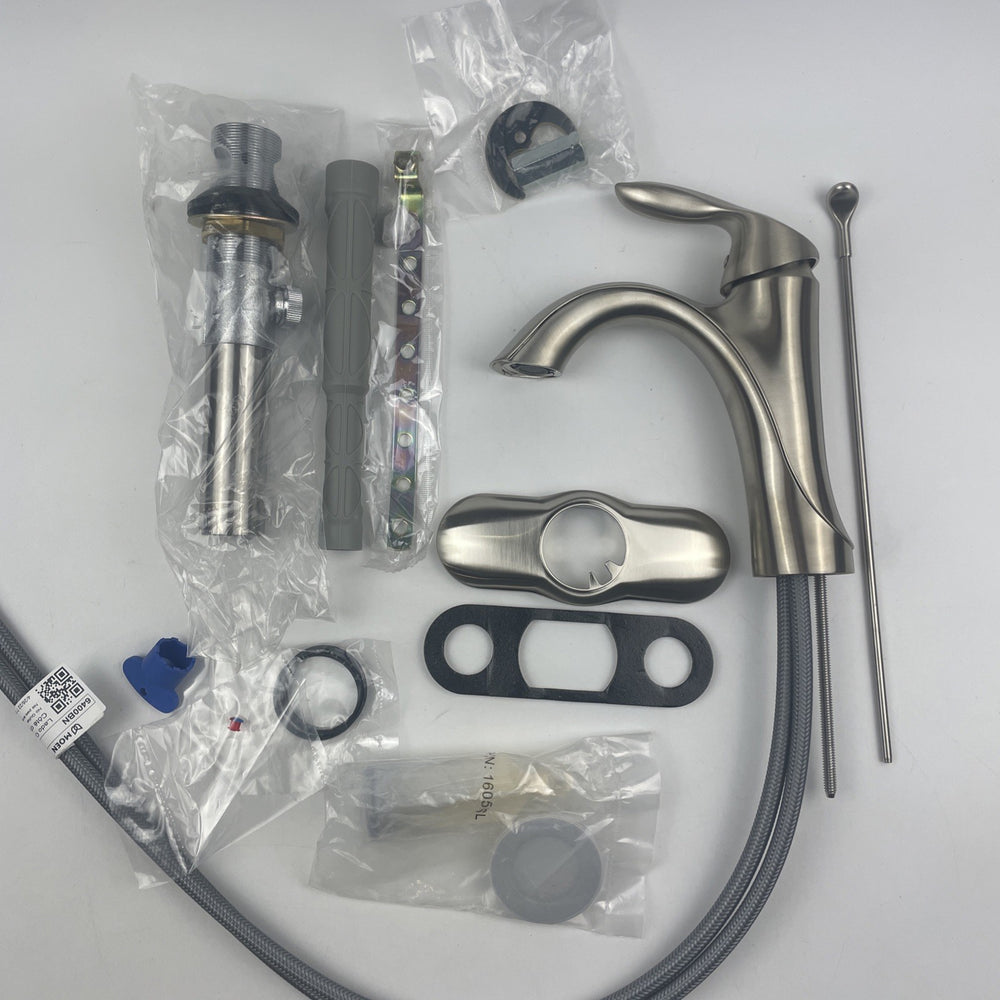 (READ) Moen 6400BN Eva High-Arc Single-Handle Bathroom Faucet Brushed Nickel