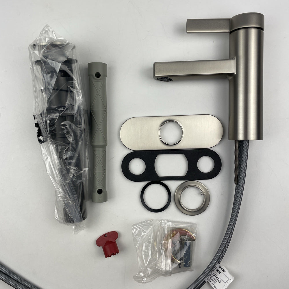 Moen 84774SRN Beric Single-Handle Bathroom Faucet Spot-Resist Brushed Nickel