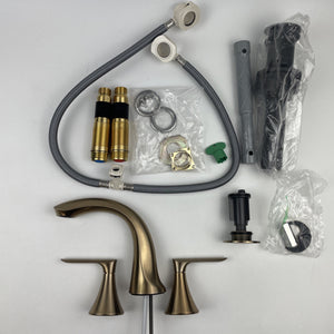 Moen 84517BZG Findlay 8 in Widespread Two-Handle Bathroom Faucet Bronzed Gold