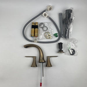 Moen 84517BZG Findlay 8 in Widespread Two-Handle Bathroom Faucet Bronzed Gold