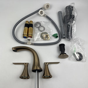 Moen 84517BZG Findlay 8 in Widespread Two-Handle Bathroom Faucet Bronzed Gold