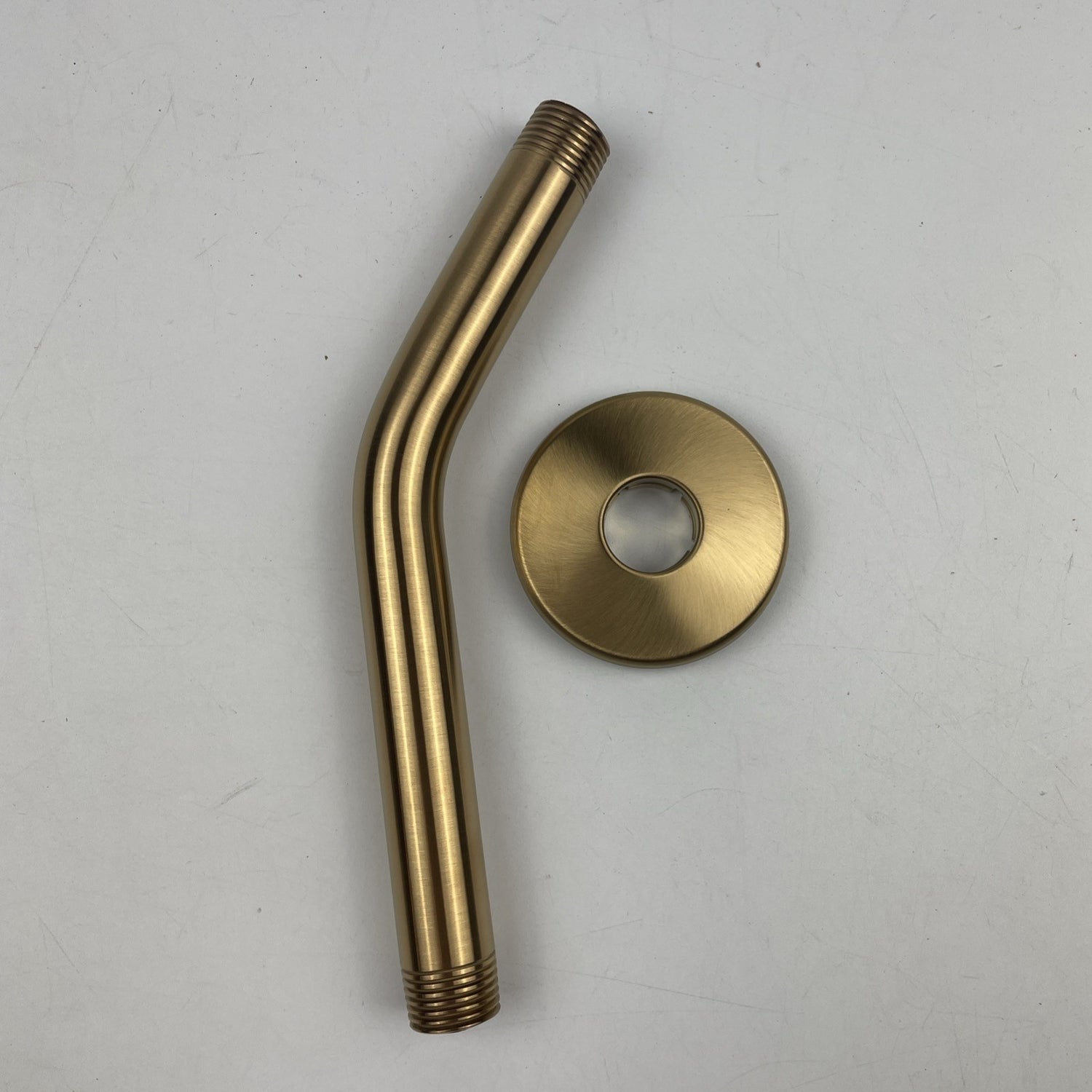 Moen S134BG 8 in Metal Shower Arm & Flange Kit Brushed Gold