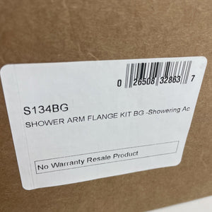 Moen S134BG 8 in Metal Shower Arm & Flange Kit Brushed Gold