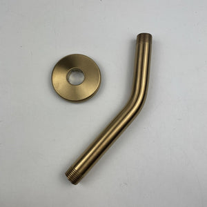 Moen S134BG 8 in Metal Shower Arm & Flange Kit Brushed Gold