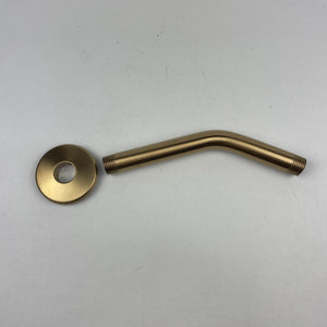Moen S134BG 8 in Metal Shower Arm & Flange Kit Brushed Gold