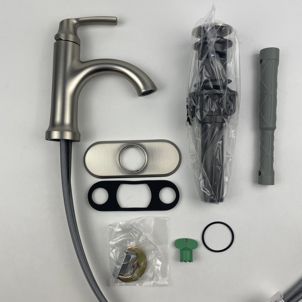 Moen 84980SRN Wellton One-Handle Single Hole Bathroom Faucet Brushed Nickel