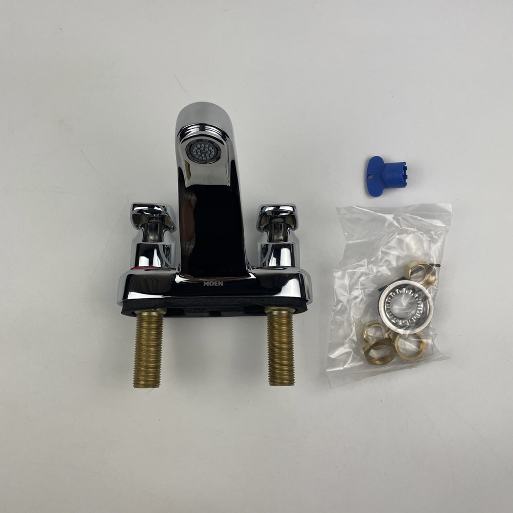 Moen 8886 M-Press Two-Handle Metering Bathroom Faucet 4 in Centerset Chrome