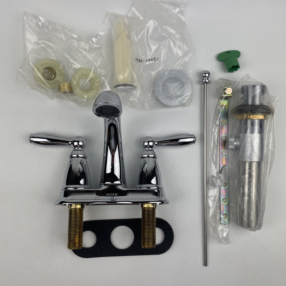 Moen 6610 Brantford Two-Handle 4 in Centerset Bathroom Faucet Chrome