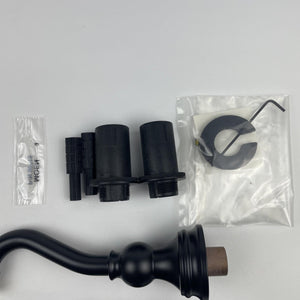 Moen TS42106BL Weymouth Two‑Handle Wall‑Mount Bathroom Faucet Matte Black