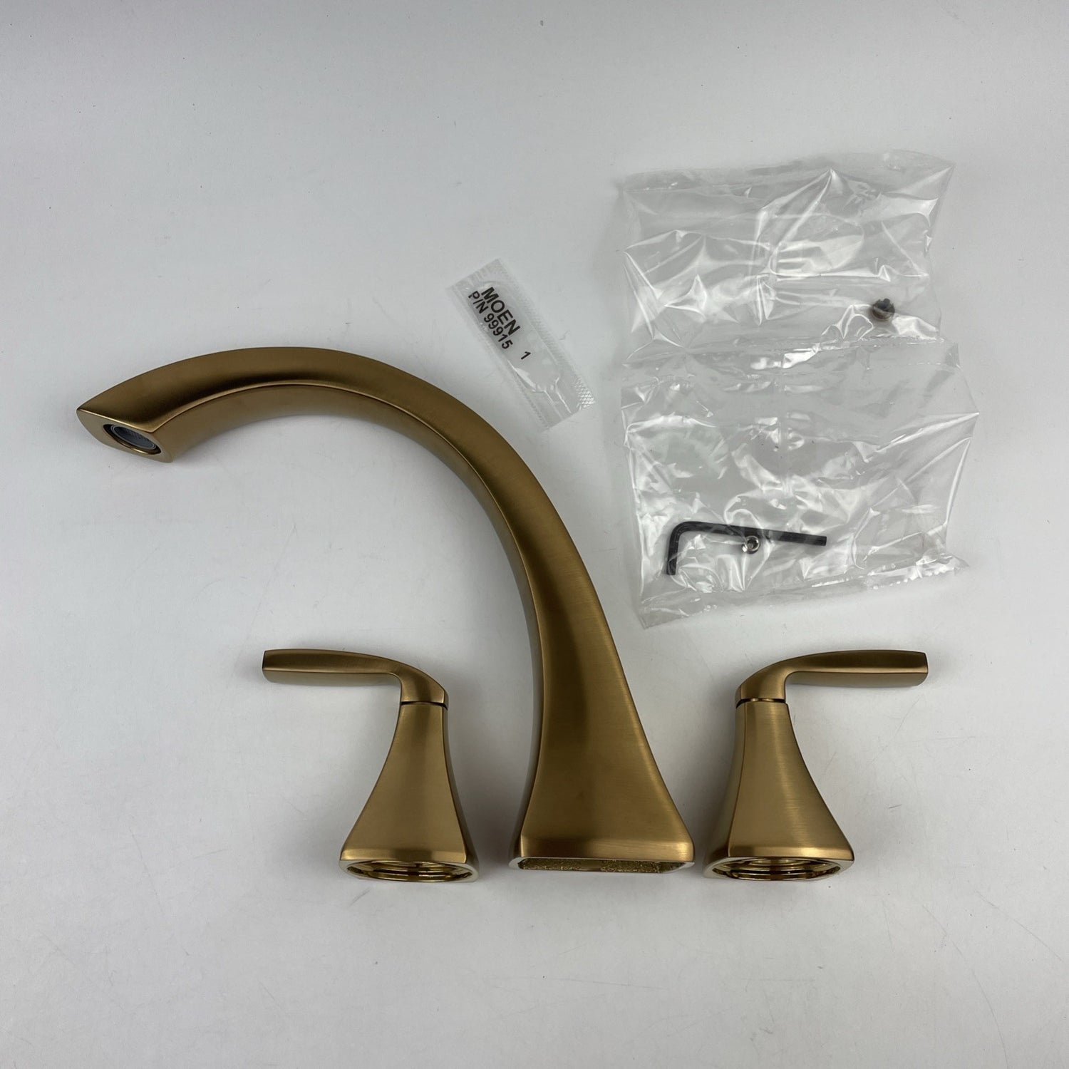 Moen T693BG Voss Two-Handle High-Arc Roman Tub Faucet Trim Kit Brushed Gold