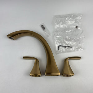 Moen T693BG Voss Two-Handle High-Arc Roman Tub Faucet Trim Kit Brushed Gold