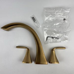 Moen T693BG Voss Two-Handle High-Arc Roman Tub Faucet Trim Kit Brushed Gold
