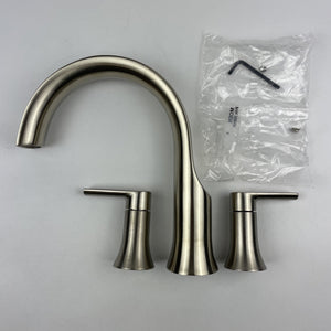 (READ) Moen TS983BN Doux 2-Handle DeckMount Roman Tub Faucet Trim Brushed Nickel