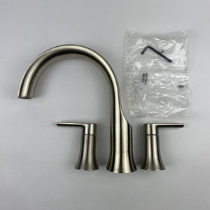 (READ) Moen TS983BN Doux 2-Handle DeckMount Roman Tub Faucet Trim Brushed Nickel