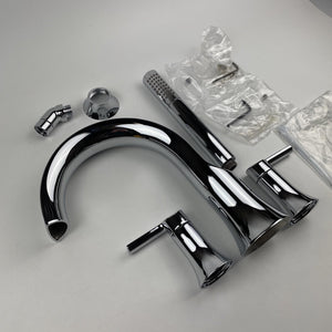(READ) Moen TS984 Doux 2-Handle Roman Tub Faucet with Hand-shower Trim Chrome