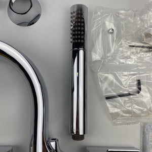 (READ) Moen TS984 Doux 2-Handle Roman Tub Faucet with Hand-shower Trim Chrome