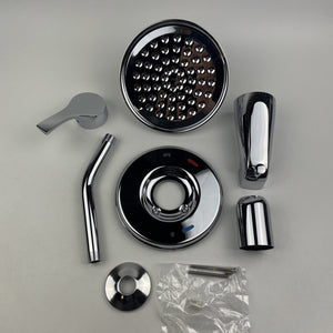Moen T58913EP Ash Single-Handle Tub & Shower Trim Kit 6-1/2″ Rain Shower Chrome
