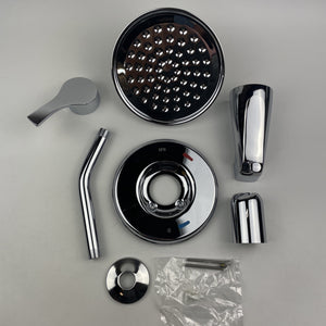 (READ) Moen T58913EP Ash Single-Handle Tub & Shower Trim Kit Rain Shower Chrome
