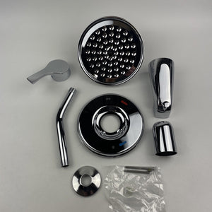 (READ) Moen T58913EP Ash Single-Handle Tub & Shower Trim Kit Rain Shower Chrome