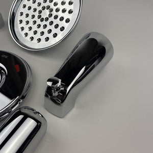 (READ) Moen T58913EP Ash Single-Handle Tub & Shower Trim Kit Rain Shower Chrome
