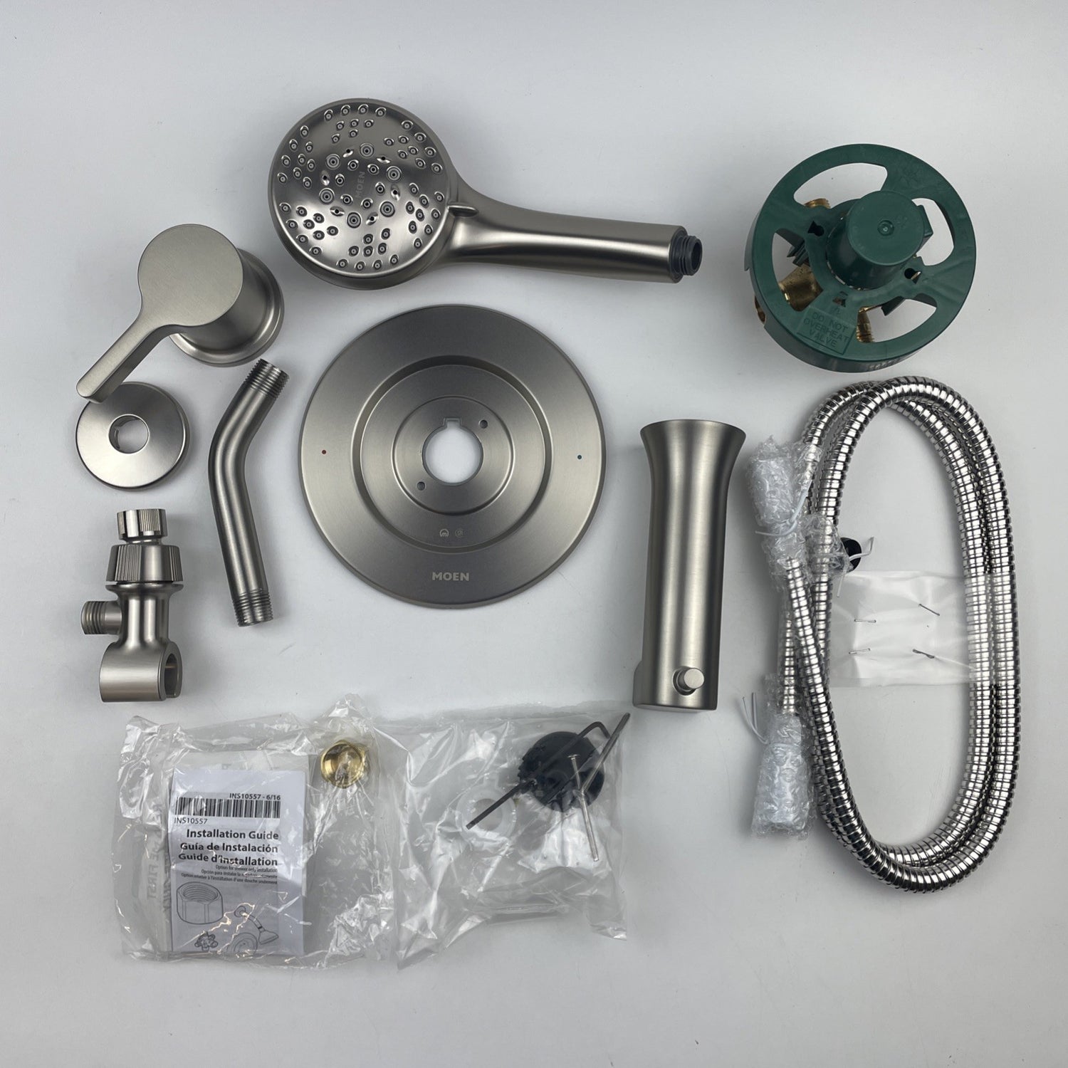 Moen 82775SRN Beric Single-Handle Tub & Shower Faucet 5-Spray Brushed Nickel