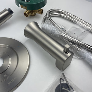 Moen 82775SRN Beric Single-Handle Tub & Shower Faucet 5-Spray Brushed Nickel