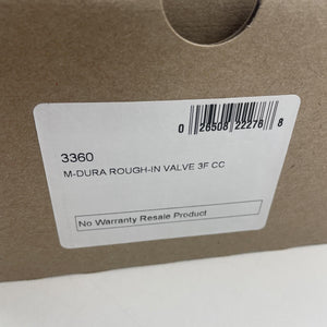 Moen 3360 3-Function Transfer Valve Rough-In ½″ CC CC Connections