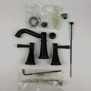 Moen T6405BL Belfield Two-Handle Widespread Bathroom Sink Faucet Matte Black