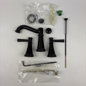 Moen T6405BL Belfield Two-Handle Widespread Bathroom Sink Faucet Matte Black
